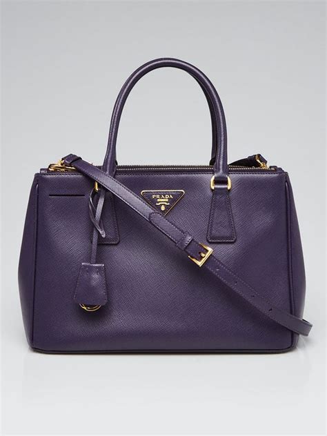 Sale 1:1 Prada 30cm Saffiano Leather Tote Bag BN1801 Purple 